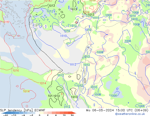 Tendencia de presión ECMWF lun 06.05.2024 15 UTC