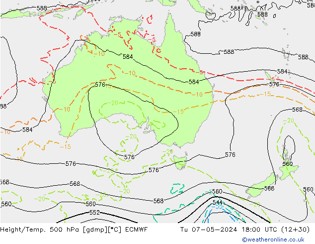 Z500/Rain (+SLP)/Z850 ECMWF Tu 07.05.2024 18 UTC