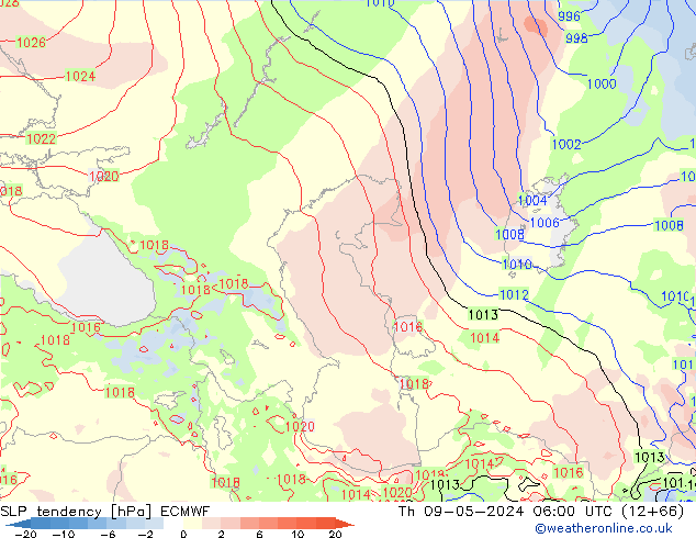 тенденция давления ECMWF чт 09.05.2024 06 UTC