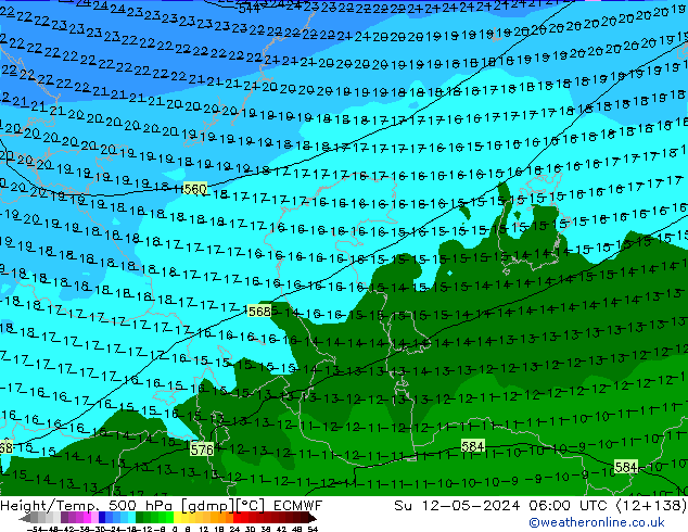 Z500/Rain (+SLP)/Z850 ECMWF Su 12.05.2024 06 UTC