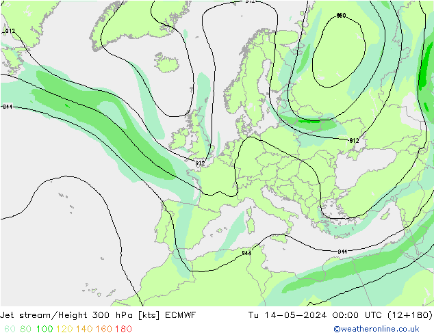 Polarjet ECMWF Di 14.05.2024 00 UTC