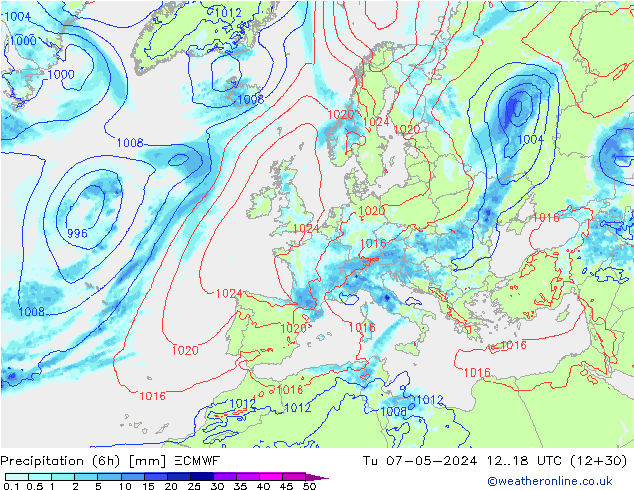 Z500/Rain (+SLP)/Z850 ECMWF mar 07.05.2024 18 UTC