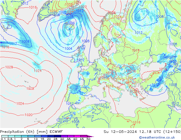 Z500/Rain (+SLP)/Z850 ECMWF nie. 12.05.2024 18 UTC