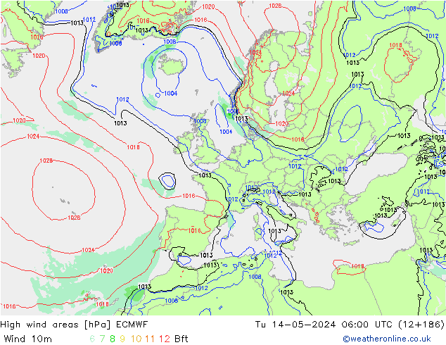Sturmfelder ECMWF Di 14.05.2024 06 UTC