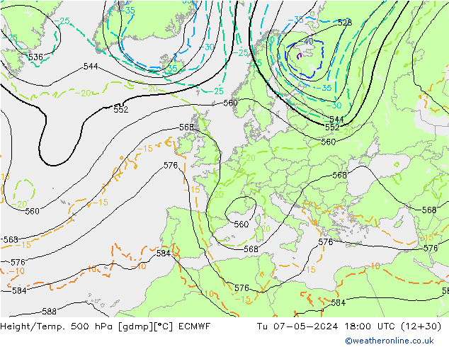 Z500/Rain (+SLP)/Z850 ECMWF mar 07.05.2024 18 UTC