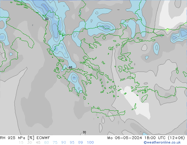 925 hPa Nispi Nem ECMWF Pzt 06.05.2024 18 UTC