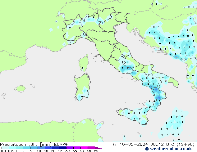 opad (6h) ECMWF pt. 10.05.2024 12 UTC