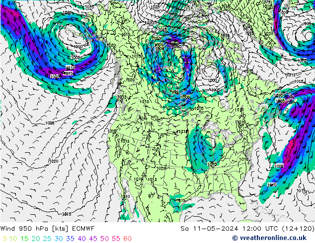 Wind 950 hPa ECMWF Sa 11.05.2024 12 UTC