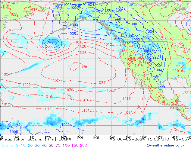 Precipitation accum. ECMWF Mo 06.05.2024 15 UTC