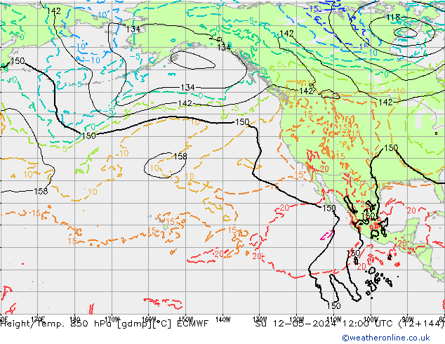 Z500/Rain (+SLP)/Z850 ECMWF Ne 12.05.2024 12 UTC