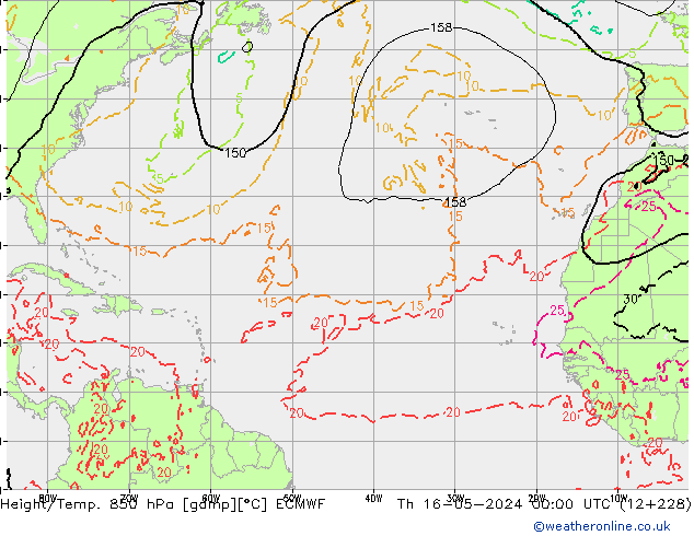 Z500/Rain (+SLP)/Z850 ECMWF чт 16.05.2024 00 UTC