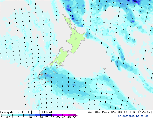 Z500/Rain (+SLP)/Z850 ECMWF St 08.05.2024 06 UTC