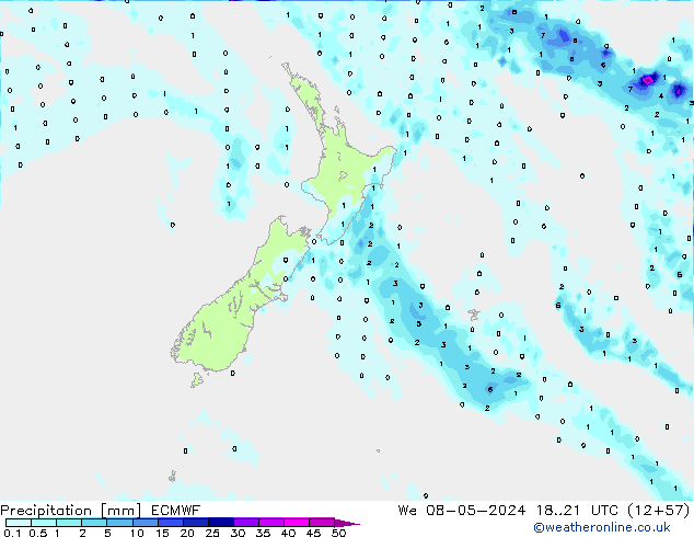 Precipitación ECMWF mié 08.05.2024 21 UTC