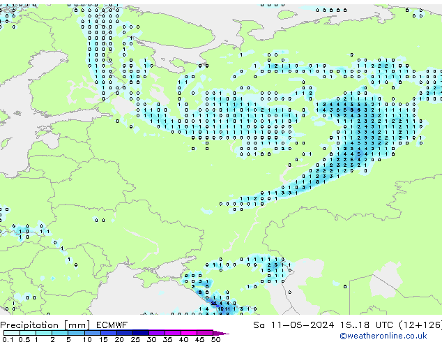 Yağış ECMWF Cts 11.05.2024 18 UTC