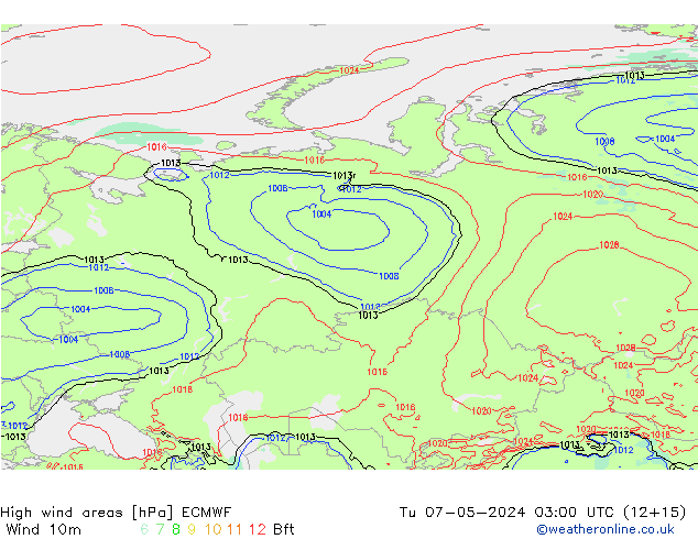High wind areas ECMWF mar 07.05.2024 03 UTC