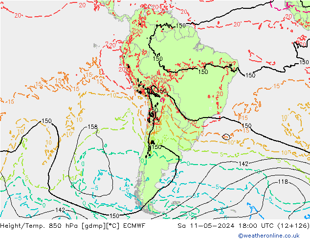 Z500/Rain (+SLP)/Z850 ECMWF  11.05.2024 18 UTC