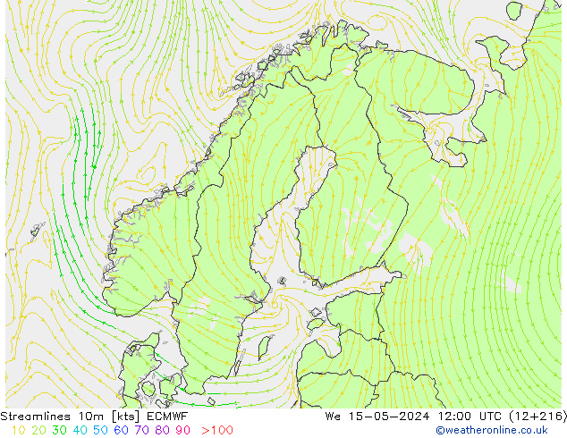 ветер 10m ECMWF ср 15.05.2024 12 UTC