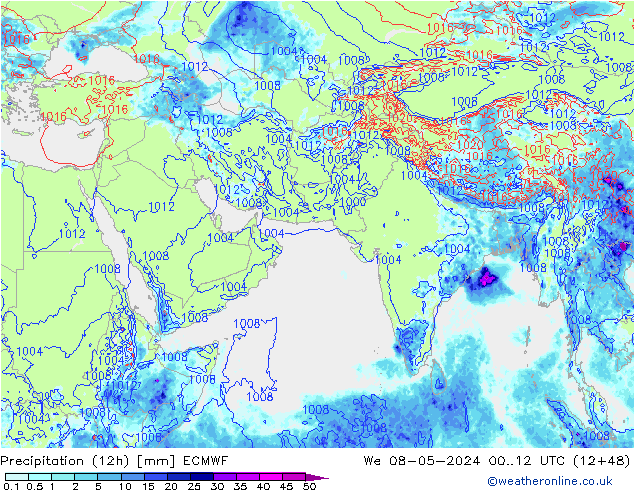 opad (12h) ECMWF śro. 08.05.2024 12 UTC