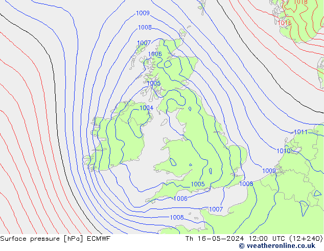 Yer basıncı ECMWF Per 16.05.2024 12 UTC