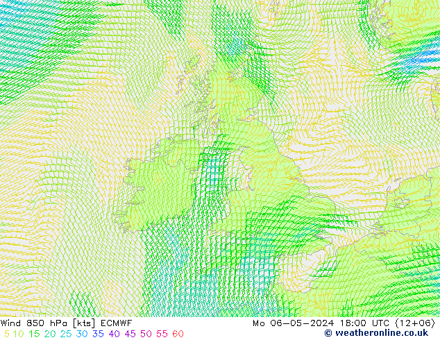 Vento 850 hPa ECMWF Seg 06.05.2024 18 UTC