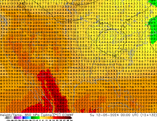 Z500/Rain (+SLP)/Z850 ECMWF So 12.05.2024 00 UTC