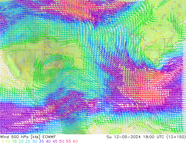 Wind 500 hPa ECMWF Su 12.05.2024 18 UTC