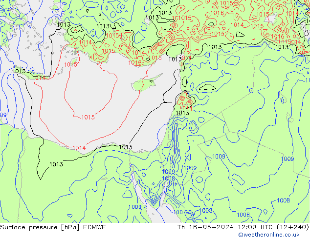 Luchtdruk (Grond) ECMWF do 16.05.2024 12 UTC