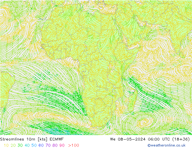 ветер 10m ECMWF ср 08.05.2024 06 UTC