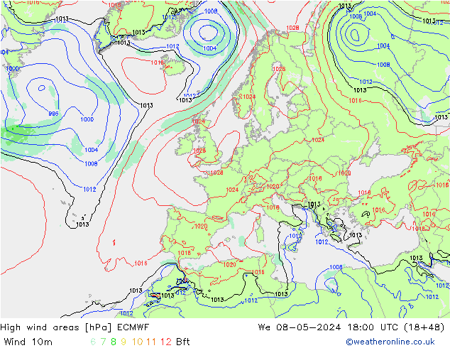 Sturmfelder ECMWF Mi 08.05.2024 18 UTC
