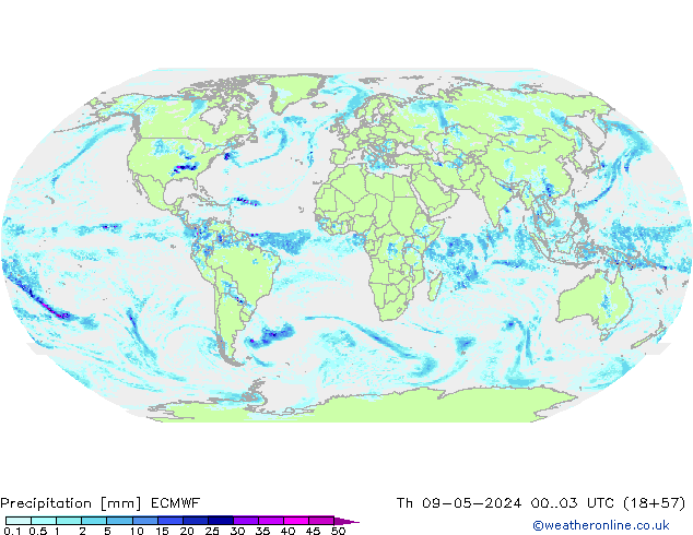 Precipitation ECMWF Th 09.05.2024 03 UTC