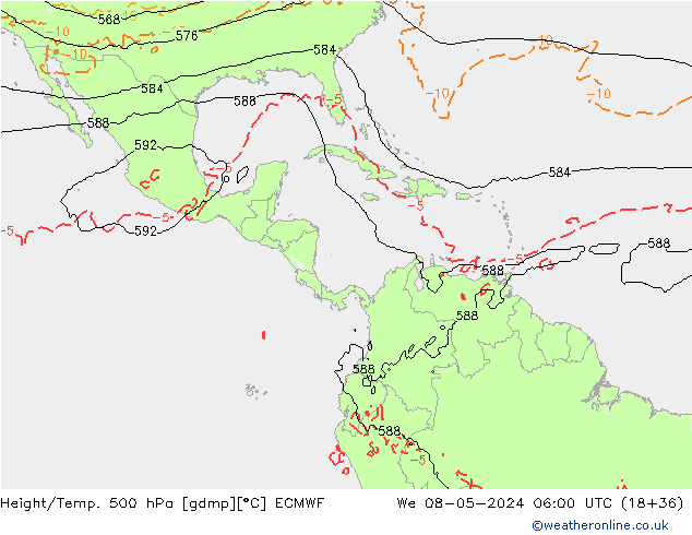 Z500/Rain (+SLP)/Z850 ECMWF St 08.05.2024 06 UTC