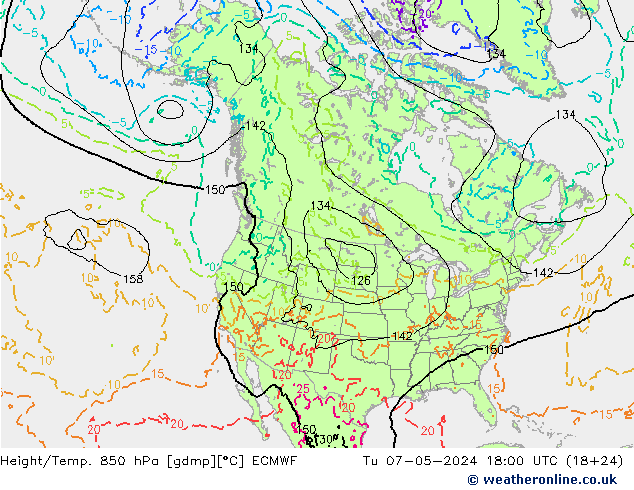 Z500/Rain (+SLP)/Z850 ECMWF Tu 07.05.2024 18 UTC