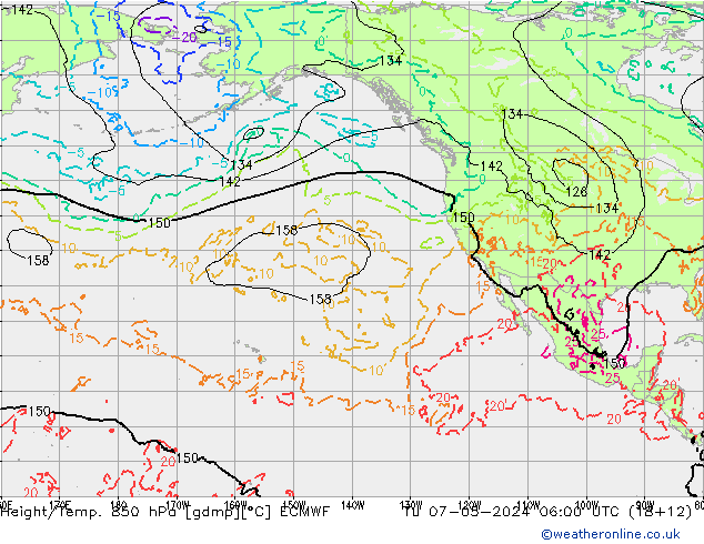 Z500/Yağmur (+YB)/Z850 ECMWF Sa 07.05.2024 06 UTC