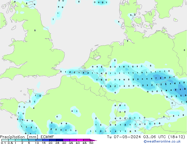 Niederschlag ECMWF Di 07.05.2024 06 UTC