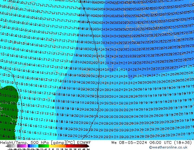 Z500/Rain (+SLP)/Z850 ECMWF ср 08.05.2024 06 UTC