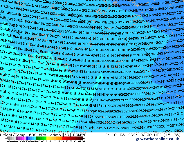 Z500/Rain (+SLP)/Z850 ECMWF pt. 10.05.2024 00 UTC