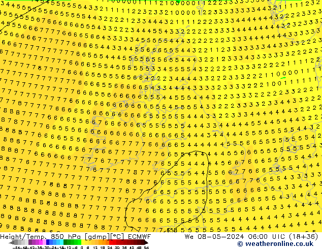 Z500/Rain (+SLP)/Z850 ECMWF ср 08.05.2024 06 UTC