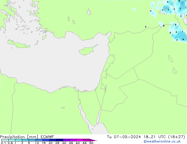 Neerslag ECMWF di 07.05.2024 21 UTC