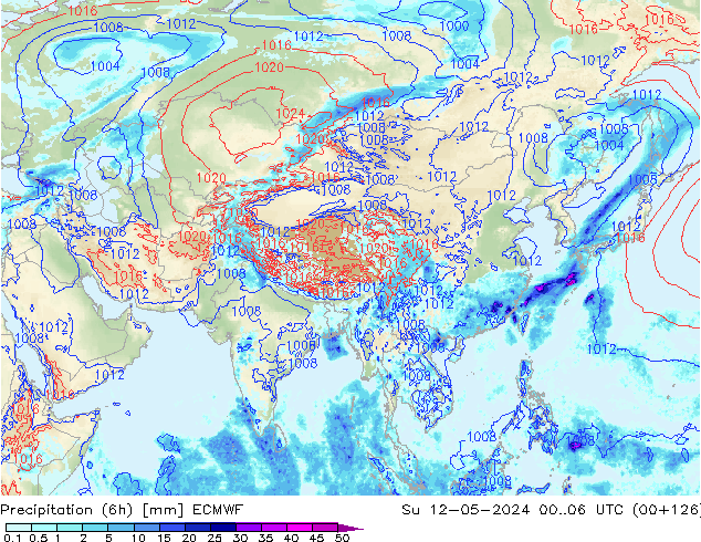 opad (6h) ECMWF nie. 12.05.2024 06 UTC