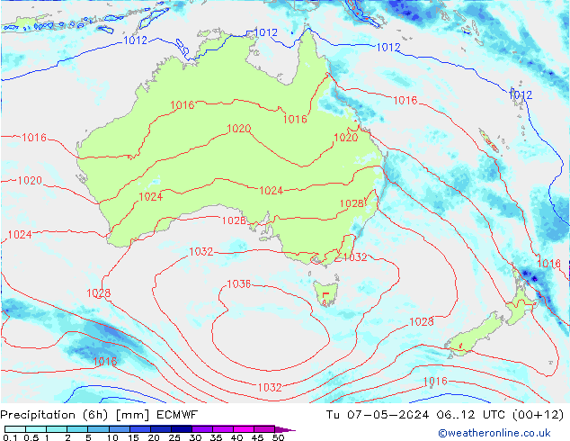 Z500/Rain (+SLP)/Z850 ECMWF mar 07.05.2024 12 UTC