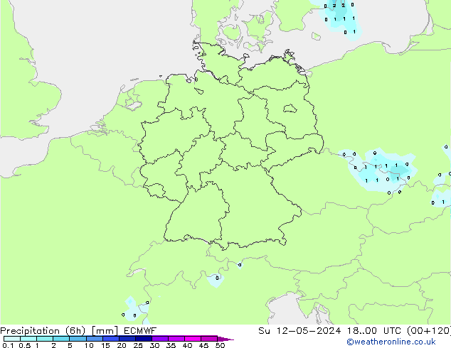 Z500/Rain (+SLP)/Z850 ECMWF Su 12.05.2024 00 UTC