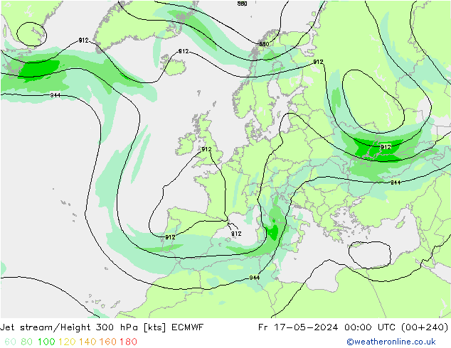 Polarjet ECMWF Fr 17.05.2024 00 UTC