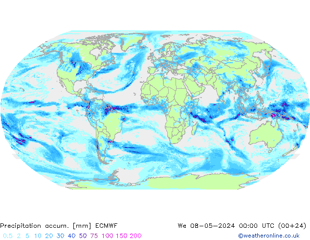 Nied. akkumuliert ECMWF Mi 08.05.2024 00 UTC