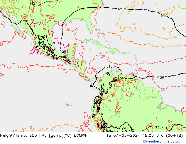 Z500/Rain (+SLP)/Z850 ECMWF mar 07.05.2024 18 UTC