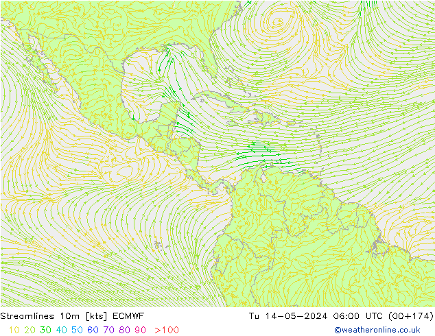 Rüzgar 10m ECMWF Sa 14.05.2024 06 UTC