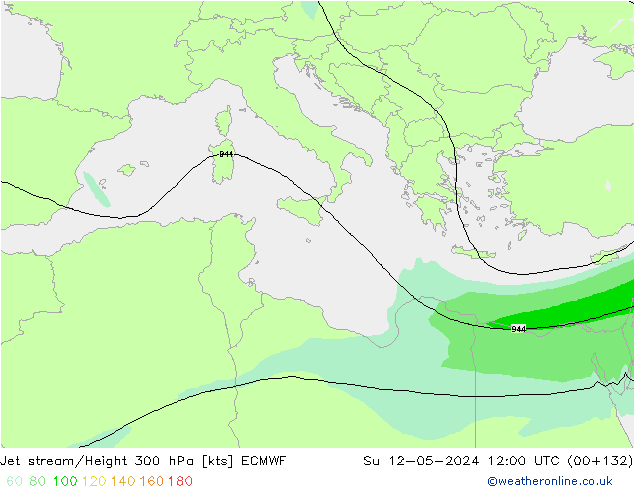 Prąd strumieniowy ECMWF nie. 12.05.2024 12 UTC