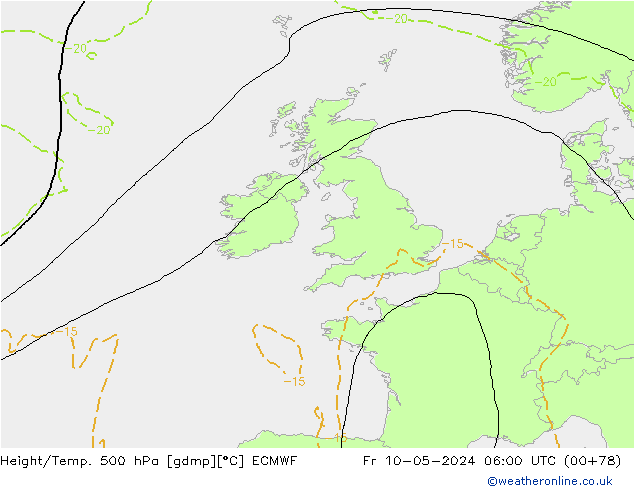 Z500/Yağmur (+YB)/Z850 ECMWF Cu 10.05.2024 06 UTC