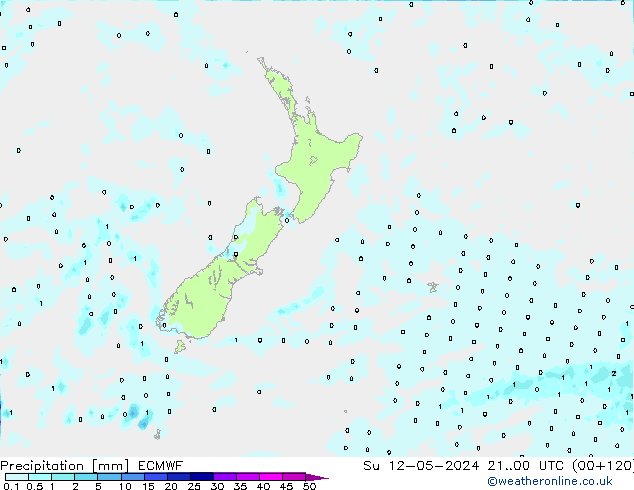 Precipitation ECMWF Su 12.05.2024 00 UTC