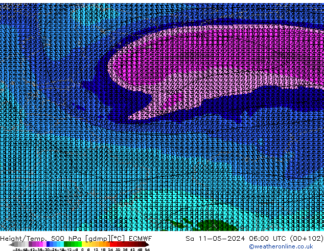 Z500/Regen(+SLP)/Z850 ECMWF za 11.05.2024 06 UTC