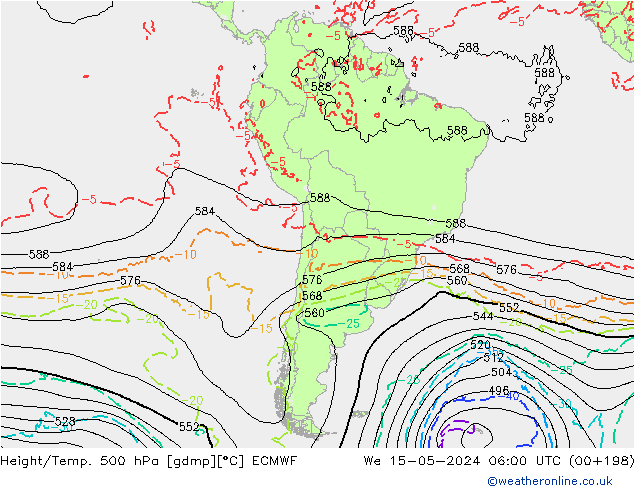 Z500/Rain (+SLP)/Z850 ECMWF We 15.05.2024 06 UTC